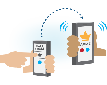 With the NumberBarn app placing an outbound call